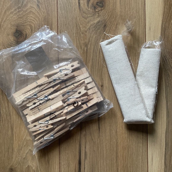Michaels Other - Close pins W/ Craft Fabric
